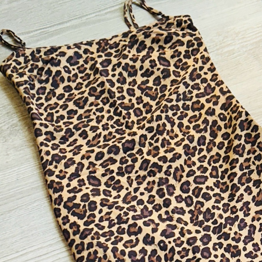 🆕🫎 Abercrombie Leopard Julia Slip Maxi Dress Small NWT - Picture 10 of 14